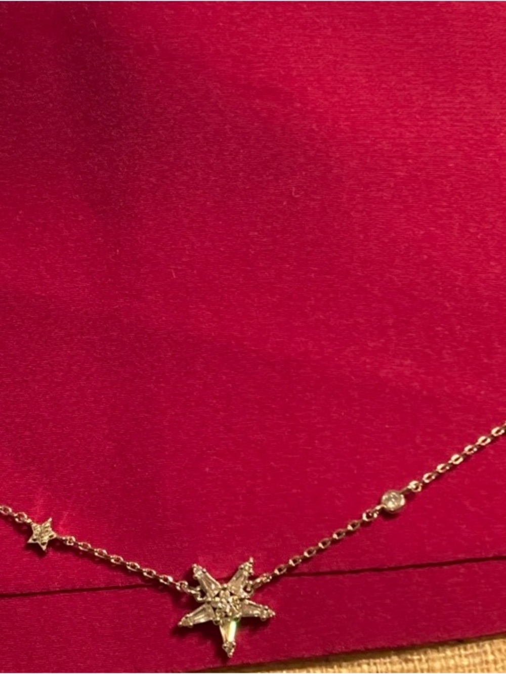 Kate Spade Silver Tone “Starred” charm necklace with CZ accents. - Picture 2 of 5